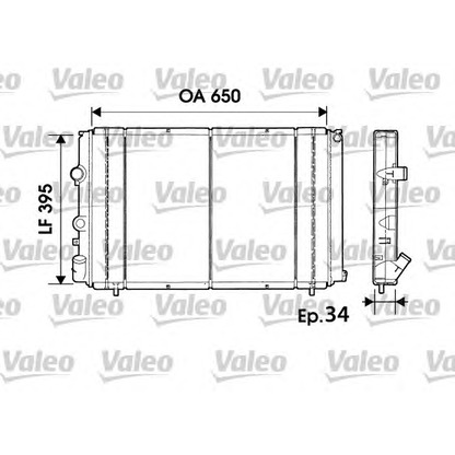 Photo Radiator, engine cooling VALEO 732940