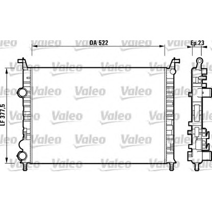 Foto Radiador, refrigeración del motor VALEO 732948