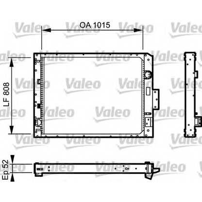 Photo Radiator, engine cooling VALEO 733479