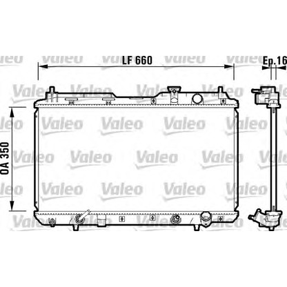 Foto Radiador, refrigeración del motor VALEO 734110