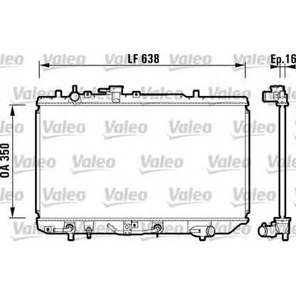 Foto Radiador, refrigeración del motor VALEO 734121