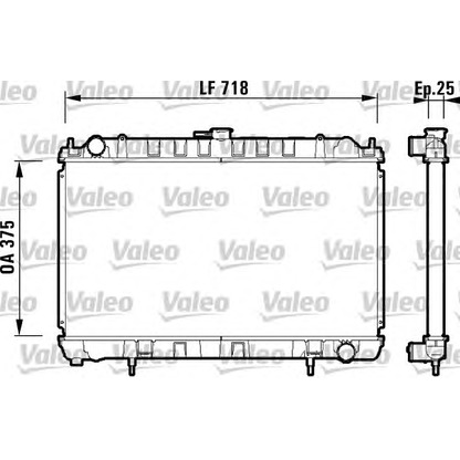 Foto Radiador, refrigeración del motor VALEO 734128