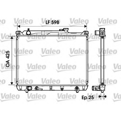 Photo Radiator, engine cooling VALEO 734161