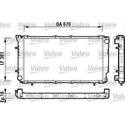 Foto Radiador, refrigeración del motor VALEO 734211