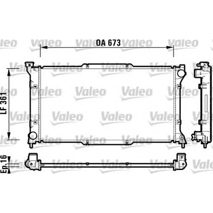 Foto Radiador, refrigeración del motor VALEO 734212