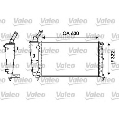 Photo Radiator, engine cooling VALEO 734238