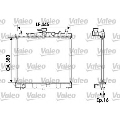 Photo Radiator, engine cooling VALEO 734246