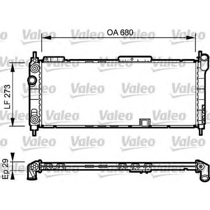 Foto Radiador, refrigeración del motor VALEO 734271