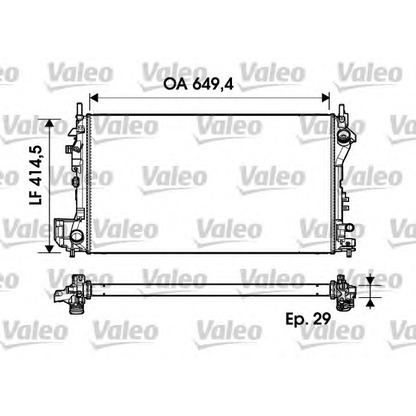 Photo Radiator, engine cooling VALEO 734302