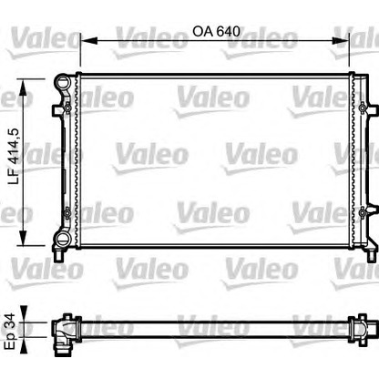 Photo Radiator, engine cooling VALEO 734335