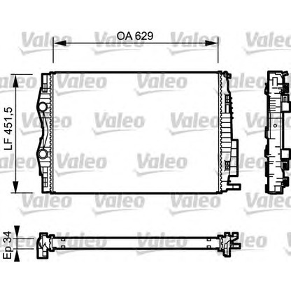 Foto Kühler, Motorkühlung VALEO 734438