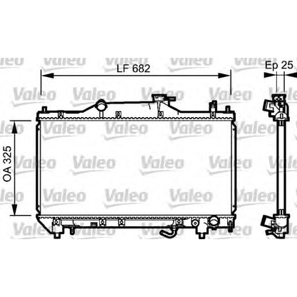 Photo Radiator, engine cooling VALEO 734491