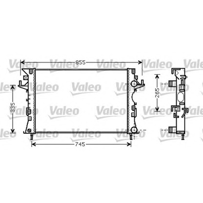 Foto Radiador, refrigeración del motor VALEO 734728