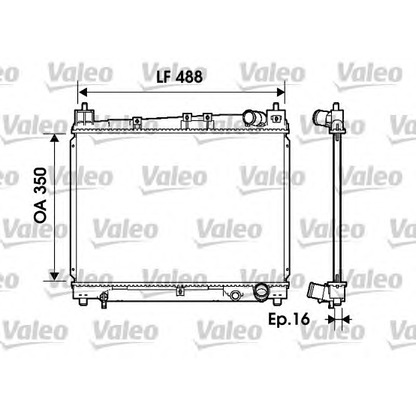 Foto Radiador, refrigeración del motor VALEO 734840