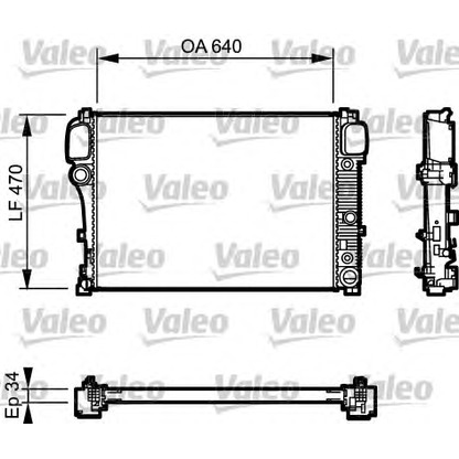 Photo Radiator, engine cooling VALEO 734940