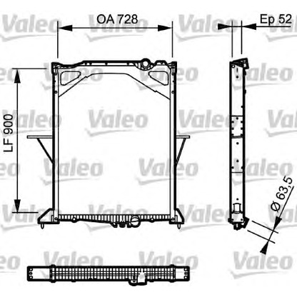 Photo Radiator, engine cooling VALEO 735017