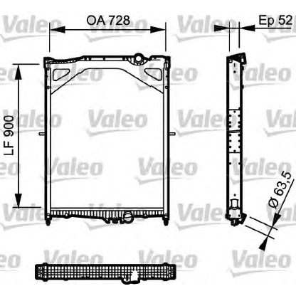 Foto Radiatore, Raffreddamento motore VALEO 735018