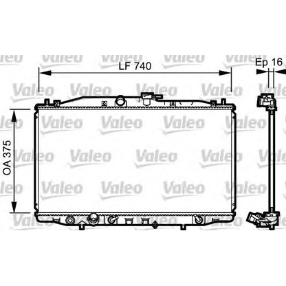 Foto Radiador, refrigeración del motor VALEO 735050