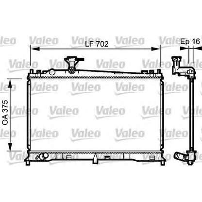 Foto Radiador, refrigeración del motor VALEO 735053