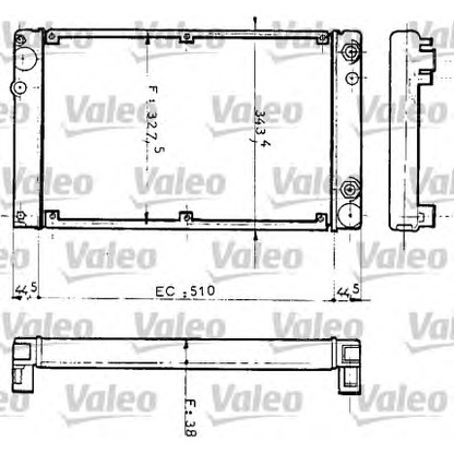 Foto Radiador, refrigeración del motor VALEO 810953