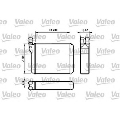 Photo Heat Exchanger, interior heating VALEO 812027