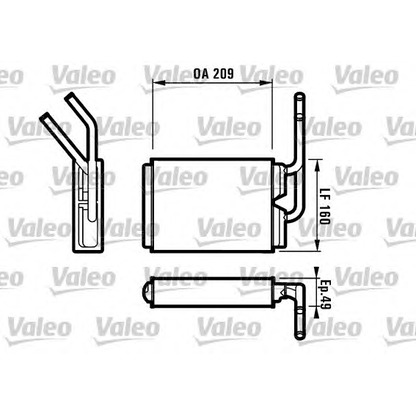 Photo Heat Exchanger, interior heating VALEO 812154