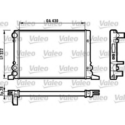 Foto Radiador, refrigeración del motor VALEO 819259