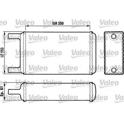 Photo Heat Exchanger, interior heating VALEO 883454