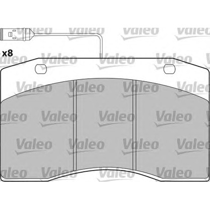 Photo Kit de plaquettes de frein, frein à disque VALEO 540142