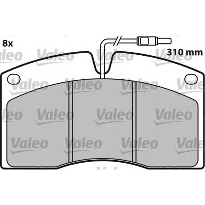 Photo Kit de plaquettes de frein, frein à disque VALEO 541607