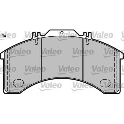 Photo Kit de plaquettes de frein, frein à disque VALEO 541617