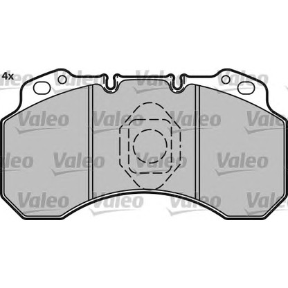 Фото Комплект тормозных колодок, дисковый тормоз VALEO 541661