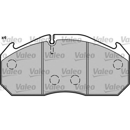 Photo Kit de plaquettes de frein, frein à disque VALEO 548650