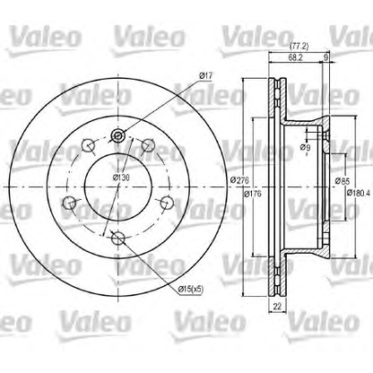 Photo Brake Disc VALEO 187041