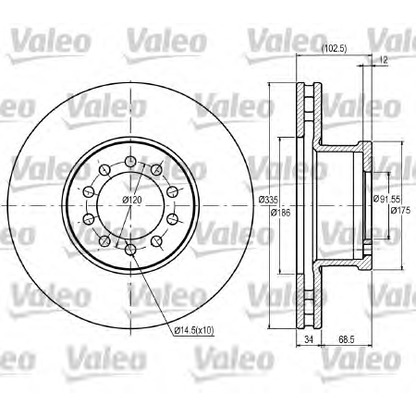 Photo Disque de frein VALEO 187043