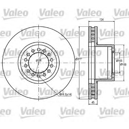 Photo Disque de frein VALEO 187048