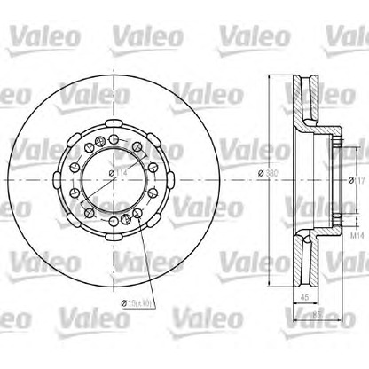 Foto Disco de freno VALEO 187050