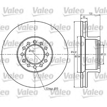 Фото Тормозной диск VALEO 187052