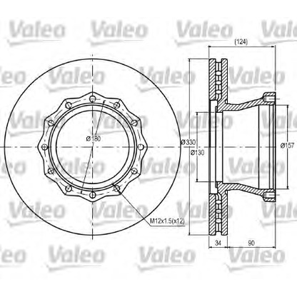 Foto Bremsscheibe VALEO 187056