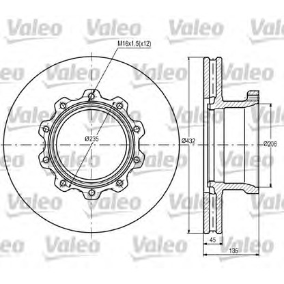 Foto Disco  freno VALEO 187077