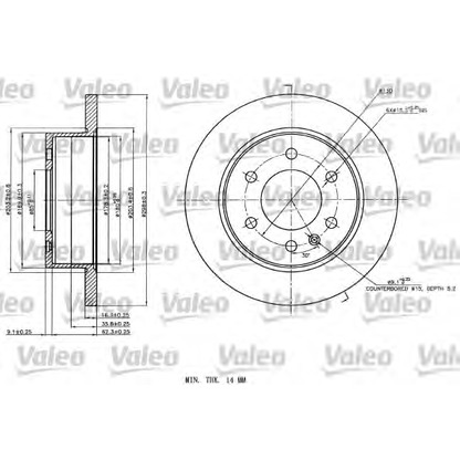 Photo Disque de frein VALEO 187142