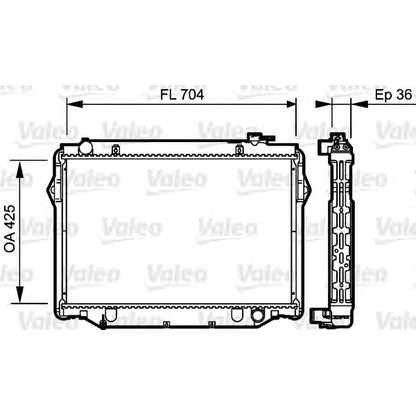 Photo Radiator, engine cooling VALEO 734189