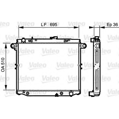 Foto Radiatore, Raffreddamento motore VALEO 734190