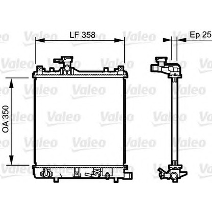 Photo Radiateur, refroidissement du moteur VALEO 734486