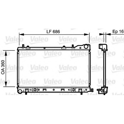 Foto Radiador, refrigeración del motor VALEO 735210