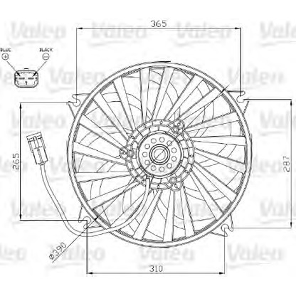 Foto Ventilador, refrigeración del motor VALEO 696174