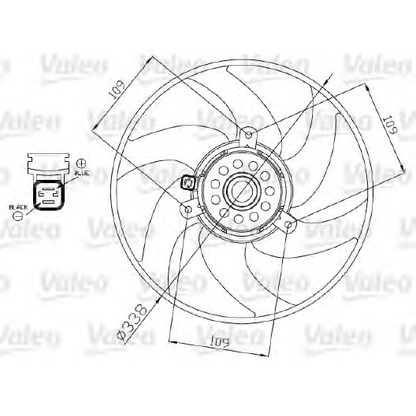 Foto Ventilador, refrigeración del motor VALEO 698375