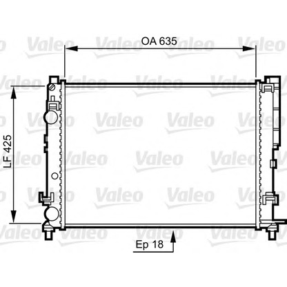 Photo Radiator, engine cooling VALEO 732544