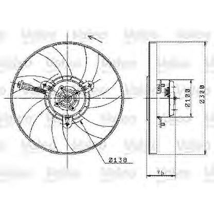 Photo Moteur électrique, ventilateur pour radiateurs VALEO 698358