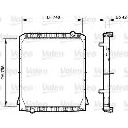 Photo Radiator, engine cooling VALEO 733487